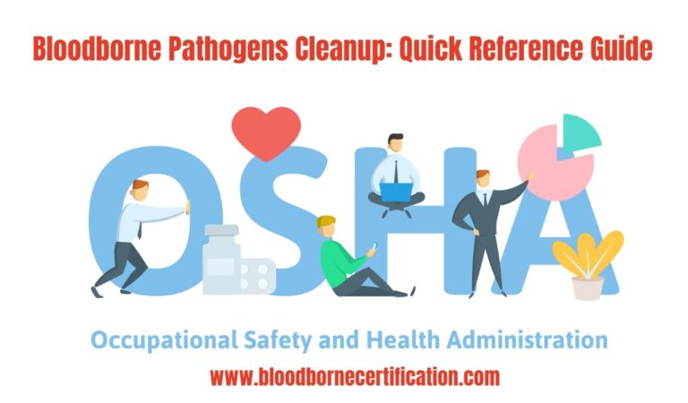 Bloodborne Pathogen Cleanup Quick Reference Guide